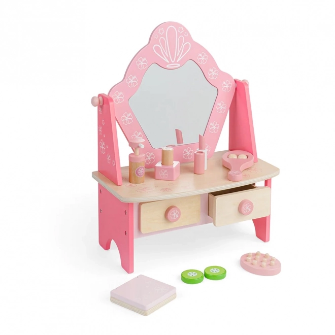 Holztisch Kosmetik-Set für Kinder - Rosa