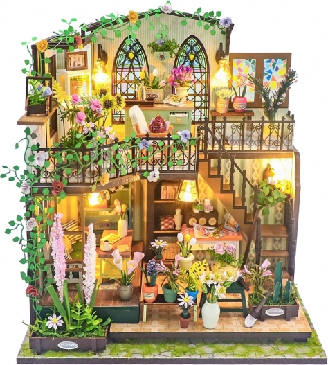 Miniaturhaus von Darcys Blumendomizil
