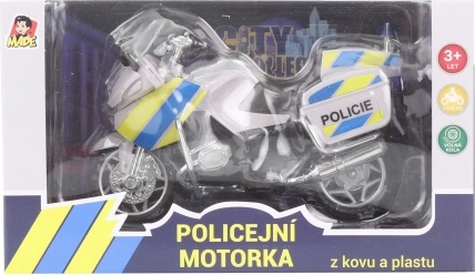 Kleines Polizeimotorrad aus Metall
