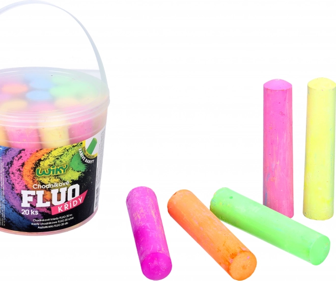 Fluoreszierende Gehsteigkreide 20 Stück