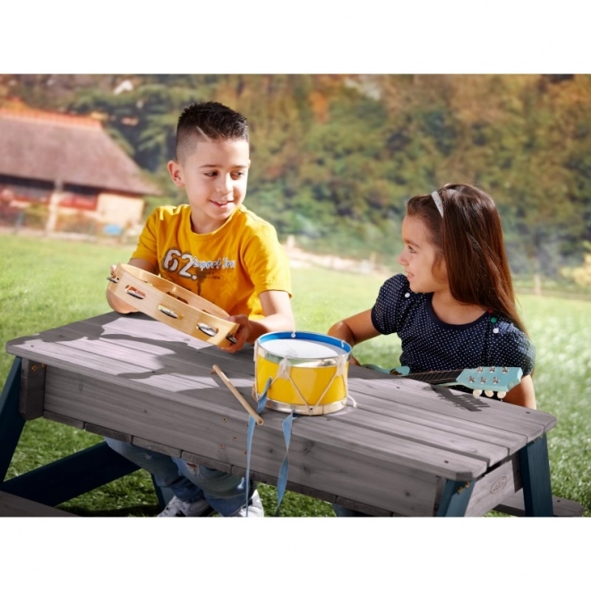Axi Picknicktisch Nick mit Sand-/Wasserbehältern und Sonnenschirm