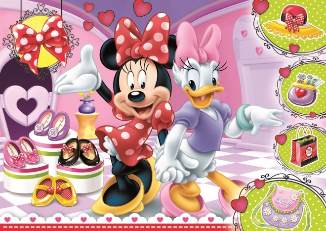 Glitzer Minnie Puzzle mit 100 Teilen