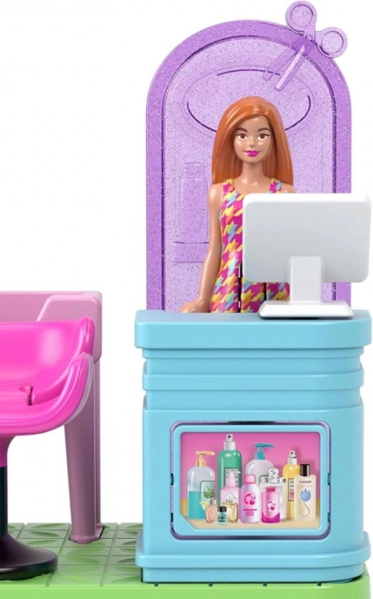 Barbie Mini BarbieLand - Friseursalon mit beweglicher Mini Barbie-Puppe