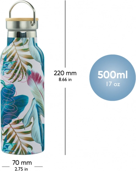 Thermoflasche mit Bambusdeckel Leafs 500 ml