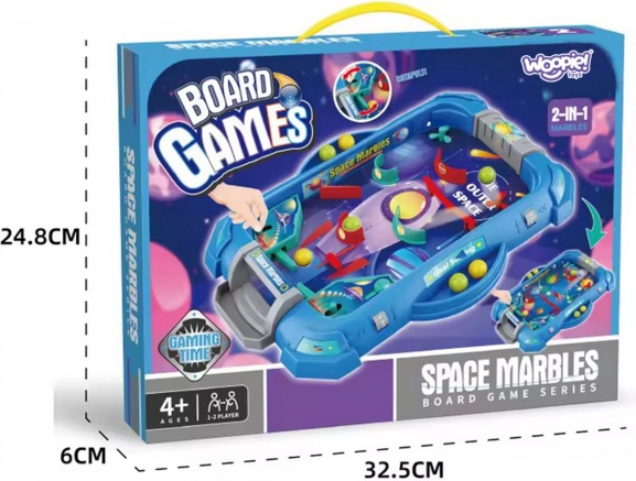 WOOPIE Geschicklichkeitsspiel Flipper "Kosmisches Spiel" 2v1