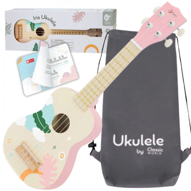 Klassik World Holz-Ukulele für Kinder - Rosa