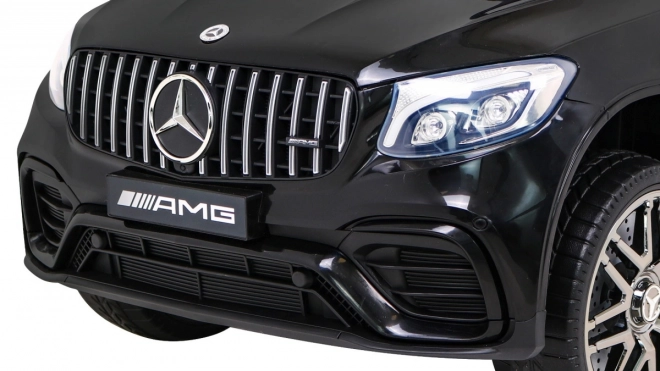 Mercedes Benz GLC63S für Kinder schwarz + Fernbedienung + 4x4 Antrieb + MP3 LED + EVA + langsamer Start