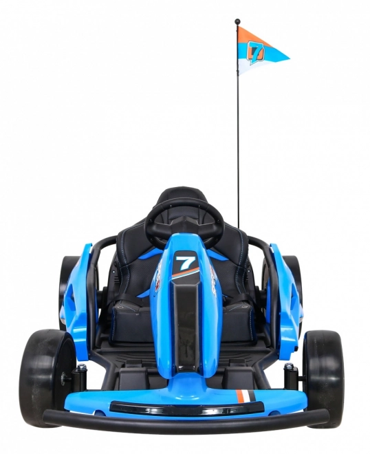 Speed 7 Drift King batteriebetriebene Gokart für Kinder Blau + Driftfunktion + Sportsitz + 2 Geschwindigkeiten + EVA