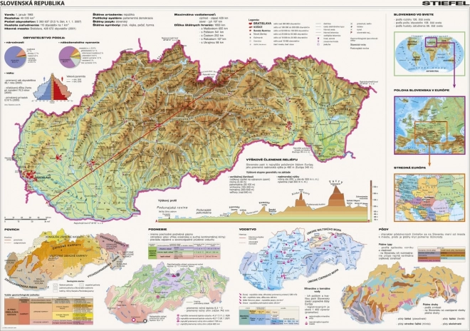 Puzzlekarte der Slowakischen Republik 2000 Teile