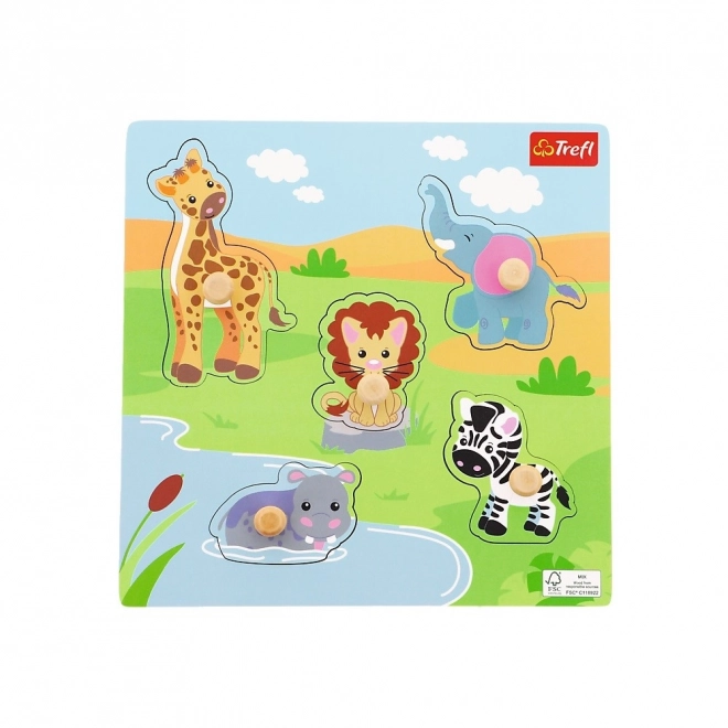 Holzpuzzle Safari Tiere von Trefl