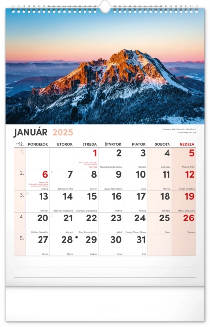 Notique Wandkalender Malerische Ecken der Slowakei 2025