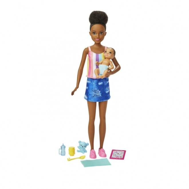 Barbie Skipper Babysitter Set mit Baby und Zubehör