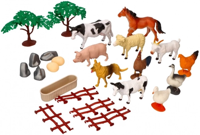 Set mit Figuren und Zubehör im Bauernhof-Thema