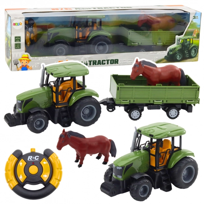Basis Traktor mit Anhänger und Pferd mit Fernsteuerung
