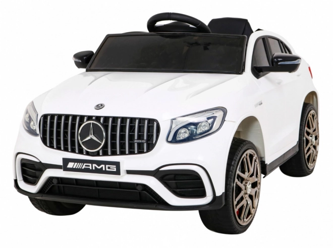 Mercedes Benz GLC63S für Kinder weiß + Fernsteuerung + 4x4 Antrieb + MP3 LED + EVA + sanfter Start