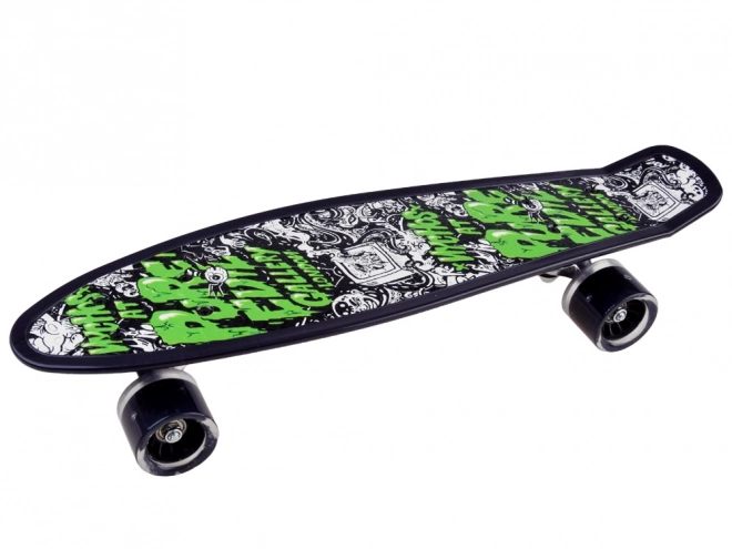 Fiszka Skateboard mit LED-Leuchtrollen