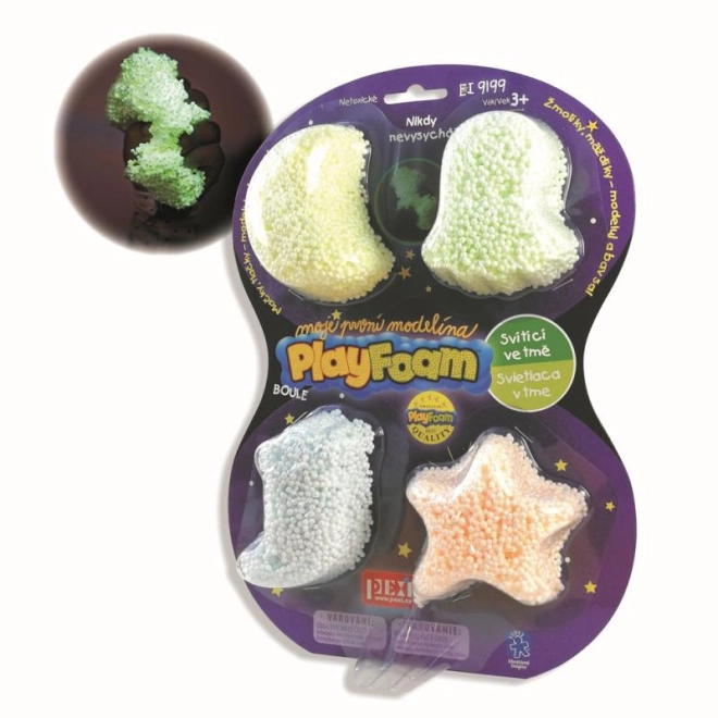 Leuchtendes PlayFoam Knetset 4er-Pack