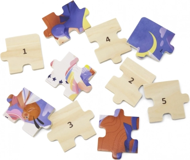 Robuste Holzteile für kleine Hände