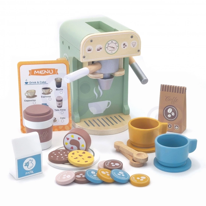 Woopie Green Holzspielküche Barista-Set für Kinder