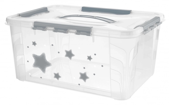 Home Aufbewahrungsbox "Sterne", Space grau – Größe. M