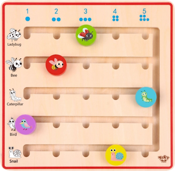 Tooky Toy Holzspiel Lernen der Tierzählung