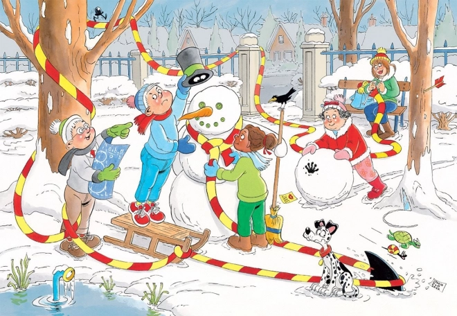 Jumbo Puzzle Jan van Haasteren Junior Schneemann 150 Teile