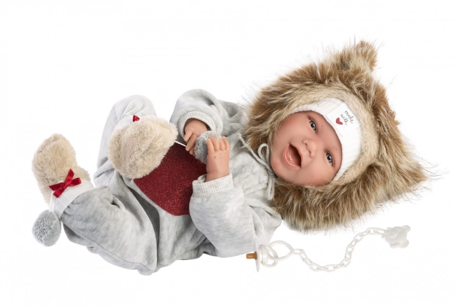 Realistische Babypuppe mit Geräuschen 42 cm