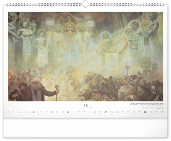 Notique Wandkalender Slawische Epoche – Alfons Mucha 2025