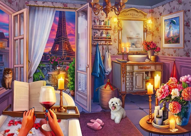 Ravensburger Puzzle Gemütliche Orte: Badezimmer in Paris XXL 500 Teile