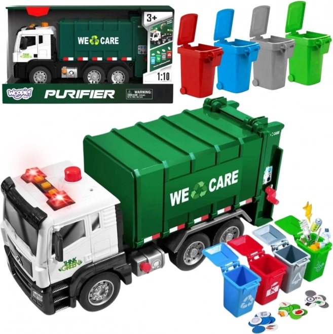Interaktives Müllwagen Purifier 1:10 - Lehrspielzeug für Abfalltrennung