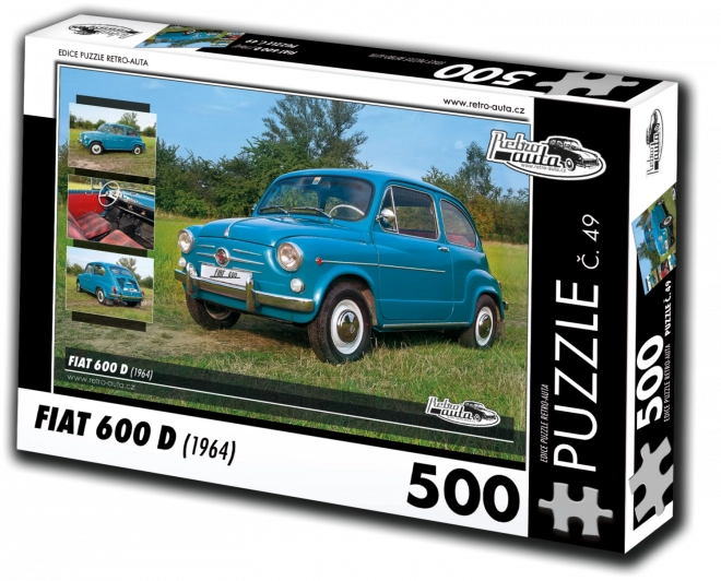 Retro-Autos Puzzle Fiat 600 D (1964) 500 Teile