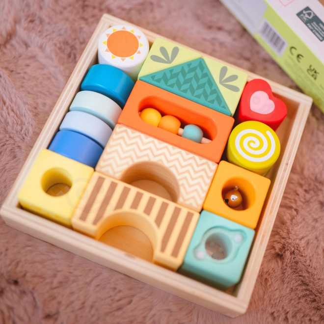 Klassische Welt Holzsensorik-Bausteine Montessori Set 14 Teile