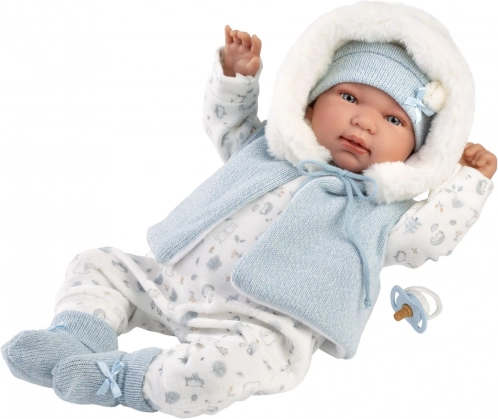 Neugeborene realistische Puppe Llorens mit Geräuschen 44 cm