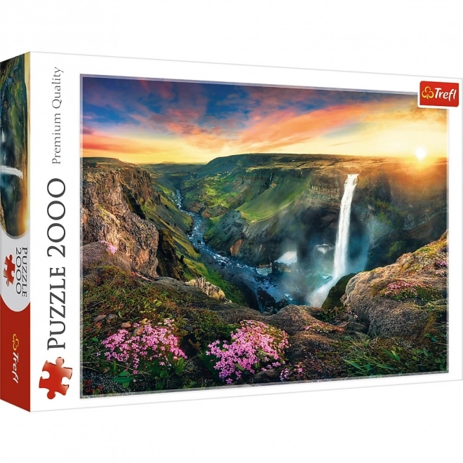 Wasserfall Haifoss Island Puzzle 2000 Teile