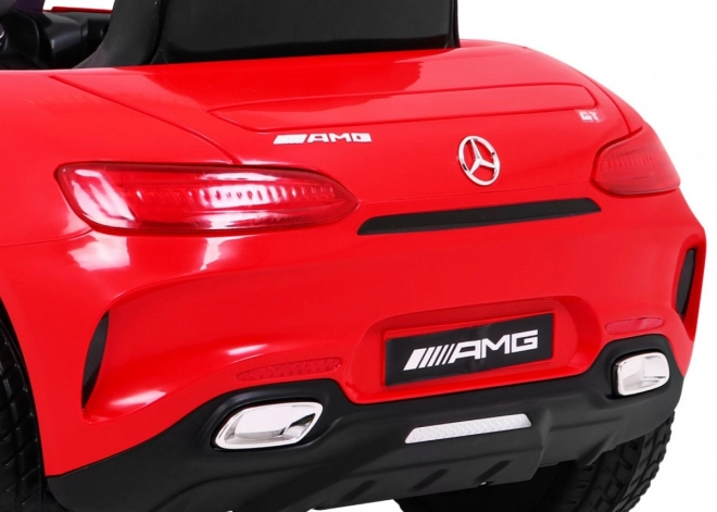 Mercedes Benz GT Batterie für Kinder Rot + Fernbedienung + langsamer Start + MP3 LED
