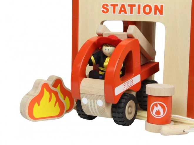 Mini-Feuerwache aus Holz von Masterkidz