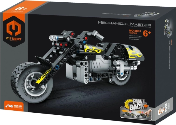 iM.Master Konstruktionsset Motorrad mit Rückziehmotor, 183 Teile