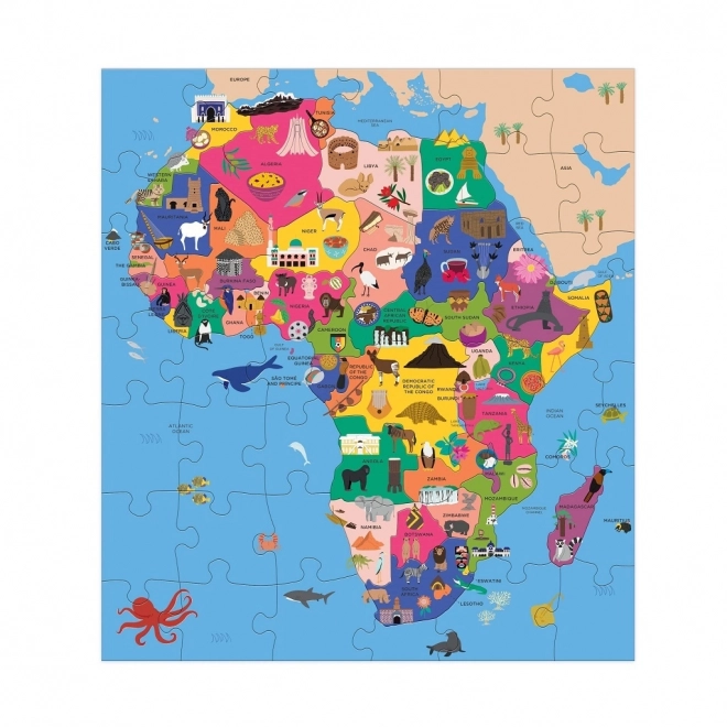 Mudpuppy Geografisches Puzzle Afrika Karte