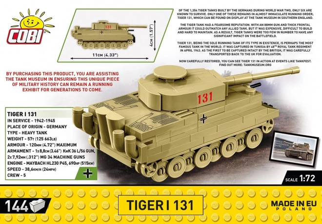 Konstruktionsbausteine Tiger I 131 Mini Modell