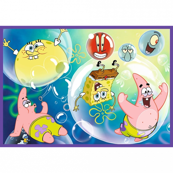 Puzzle 4x250 Verrückte Welt von Sponge Bob