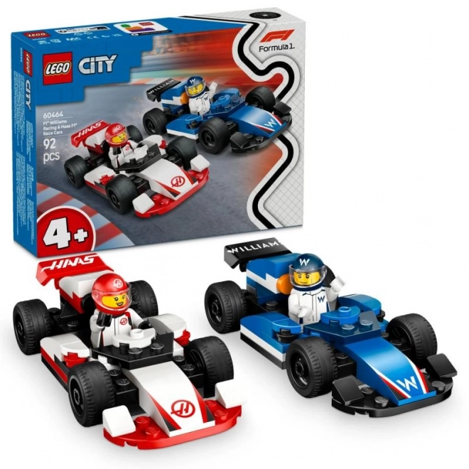 Lego City F1 Williams Racing und Haas Rennwagen