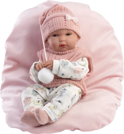 Realistische Babypuppe MÄDCHEN mit Vollvinylkörper 35 cm