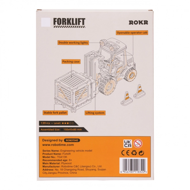 Robotime Holz 3D Puzzle Gabelstapler