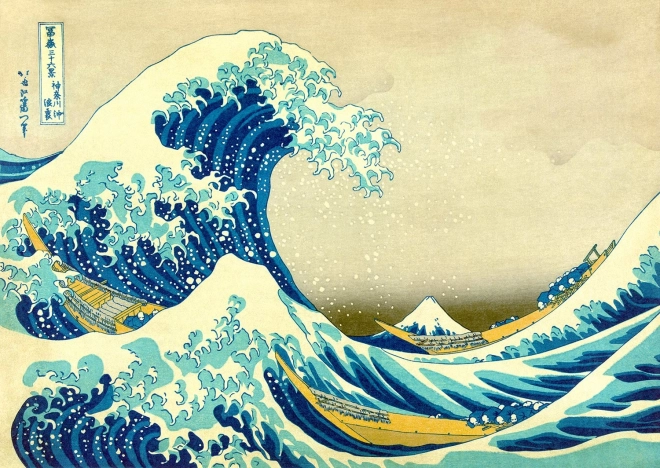 1000-teilige Puzzle Katsushika Hokusai: Die große Welle vor Kanagawa