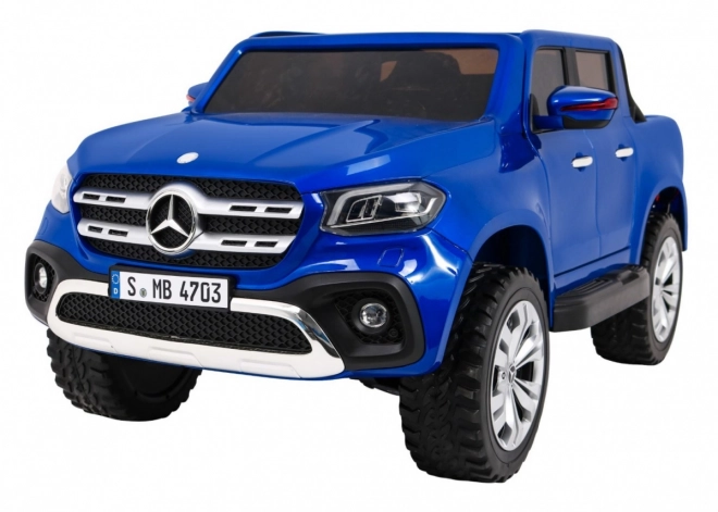 Mercedes Benz Klasse X für Kinder Blaue Farbe + Fernbedienung + 4x4 + MP4 + Gepäckträger + EVA