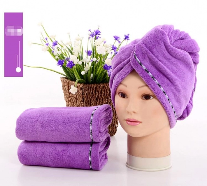 Superabsorbierendes Mikrofaser-Haarturban Violett