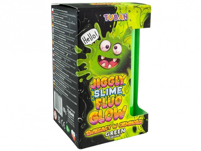 Jiggly Fluo Glow Slime Grün 430g