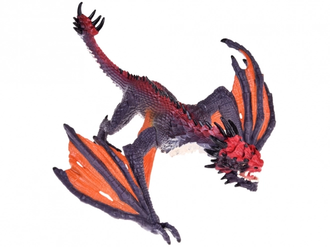 Graue und Orange Drachen Spielfigur 21 cm