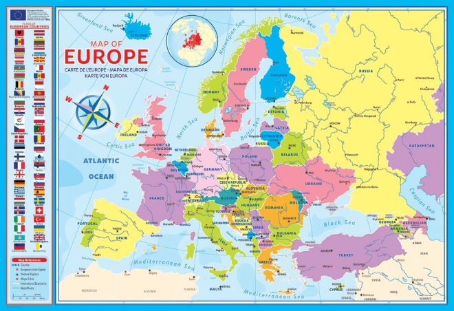 Eurographics Puzzle Karte von Europa 200 Teile