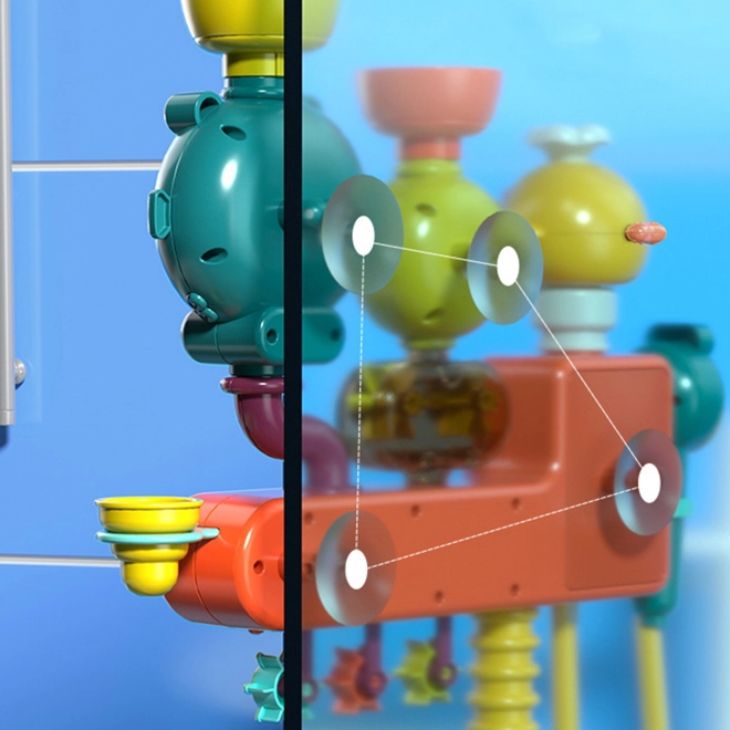 Woopie Wasserspielzeug Badewannen-Karussell mit Gießbechern